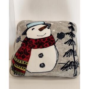 CUDDL DUDS KOHLS Novelty Print Throw Pillow Snowman Christmas Winter 16" x 18"